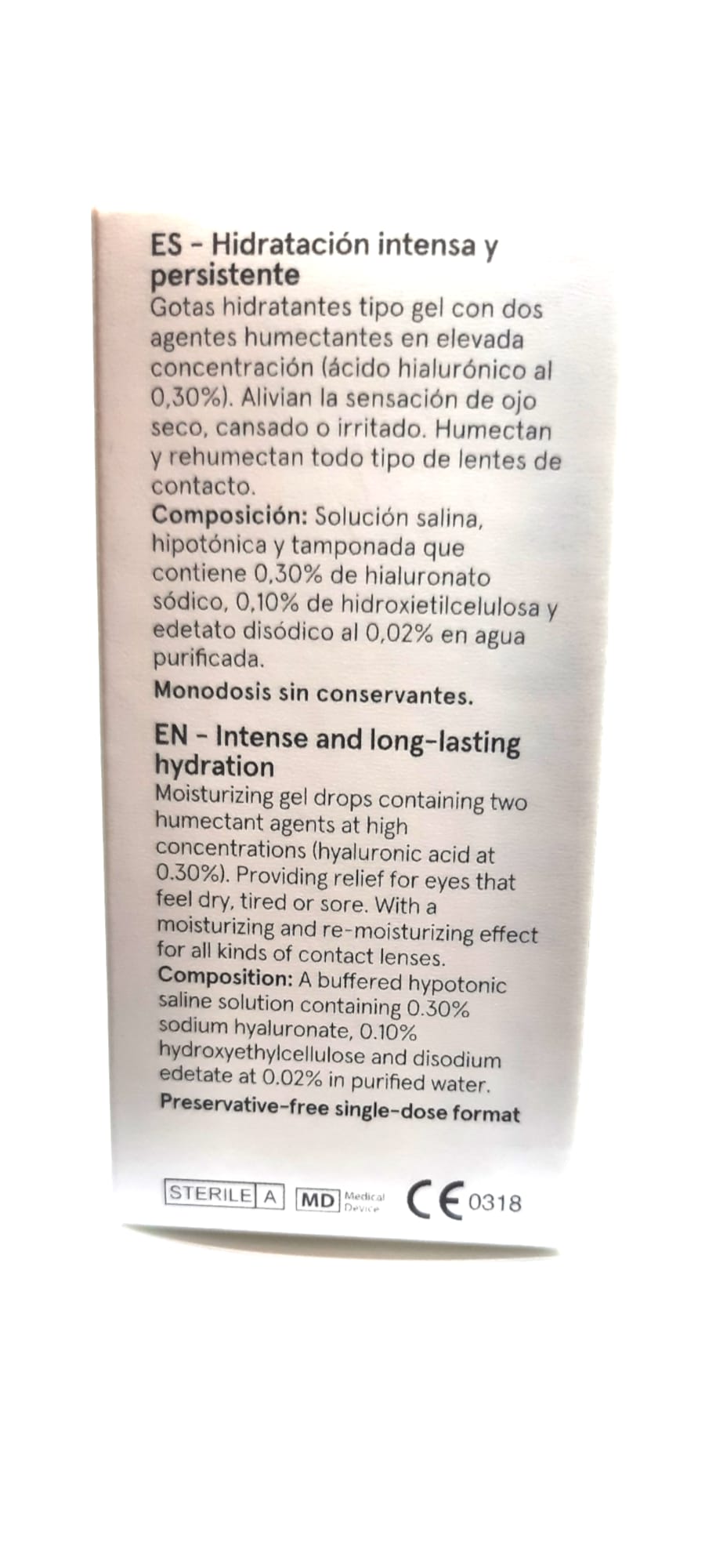 ACUAISS DUAL GEL EN MONODOSIS 20 x 0.35 para el alivio de la sequedad ocular moderada y severa. Aclaran tus ojos al instante con larga duración