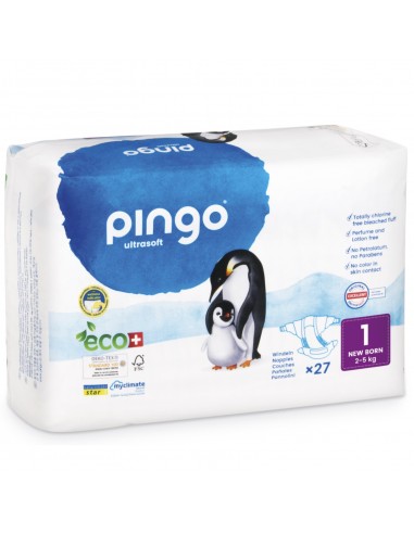 Pañales Ecológicos Pingo Talla 2 Mini. Paquete de 42 pañales